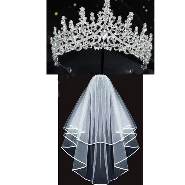 Women's Wedding Tiara and Veil Set Bowlift