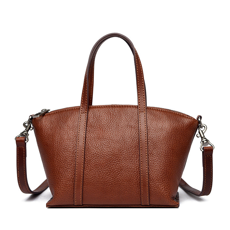 Textured Leather Handbag Bowlift
