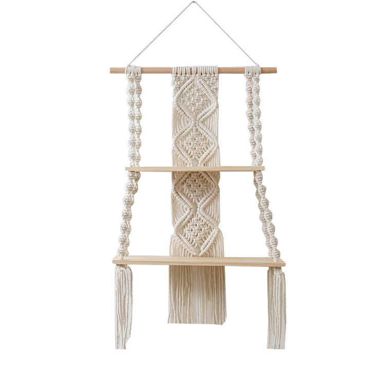 Macramé Floating Wall Shelf Organizer Bowlift