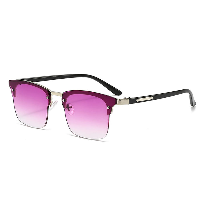 Ladies elegant square sunglasses with metallic accents Bowlift
