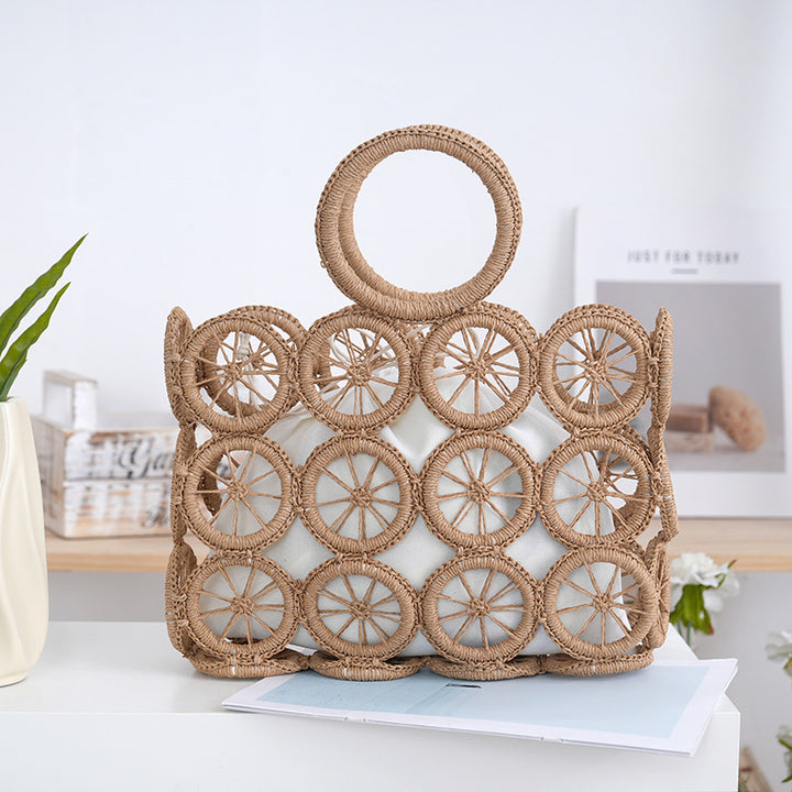 Handbag with elaborate circular details Bowlift