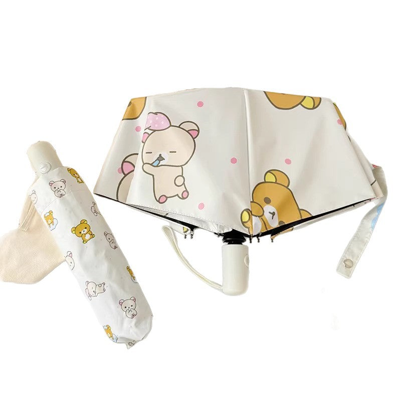 Women's Foldable Umbrella with Cute Animal Design Bowlift