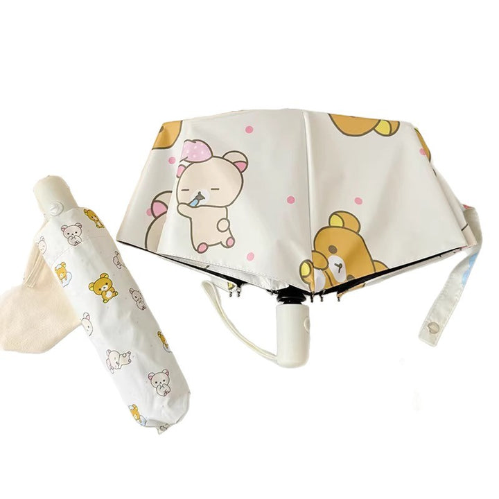 Women's Foldable Umbrella with Cute Animal Design Bowlift