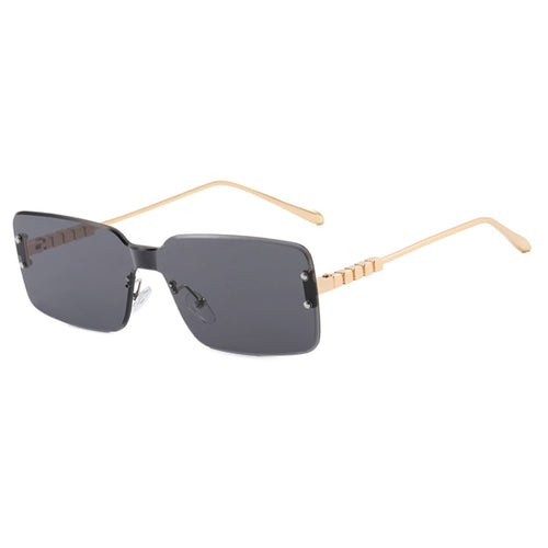 Women's modern rectangular sunglasses with stylish metal frame Bowlift