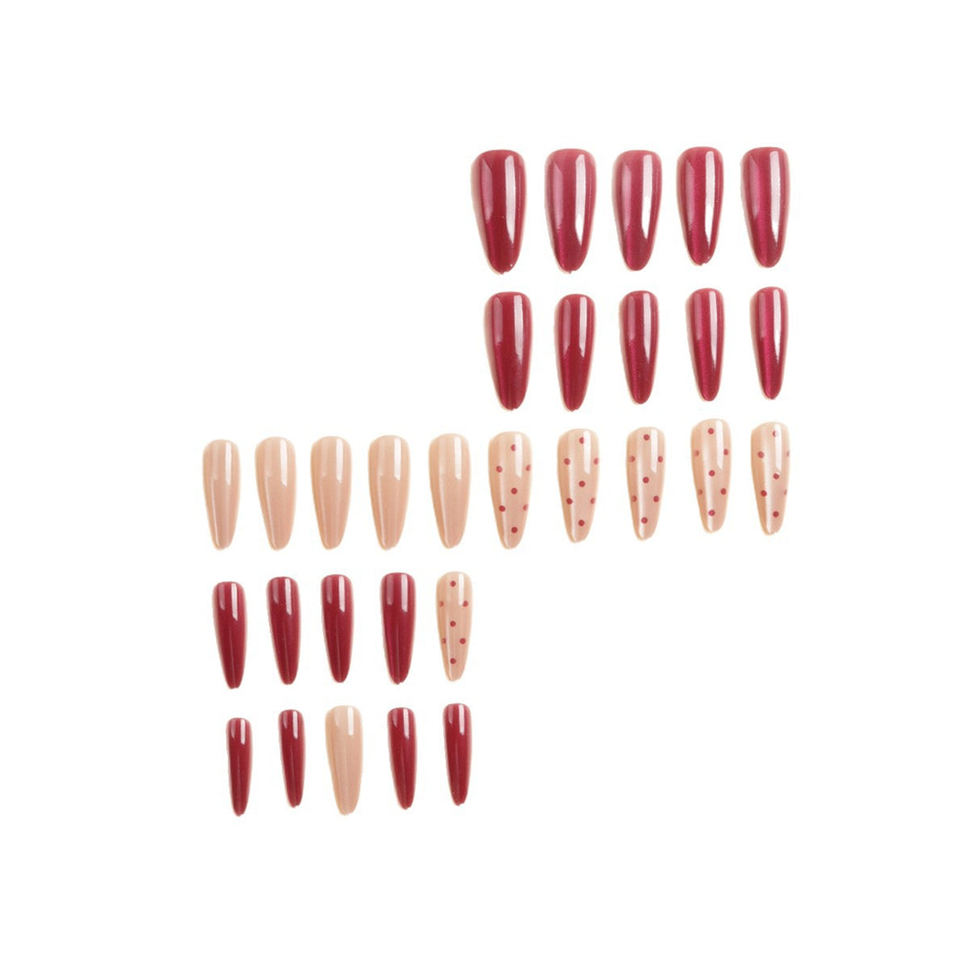 Premium Decorative Stiletto Press-On Nail Set Bowlift