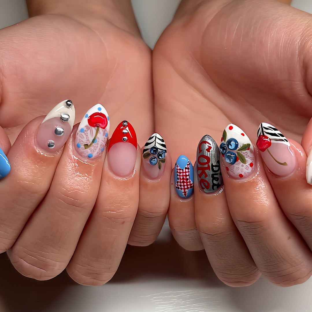 Creative Retro Style Artificial Nails Bowlift