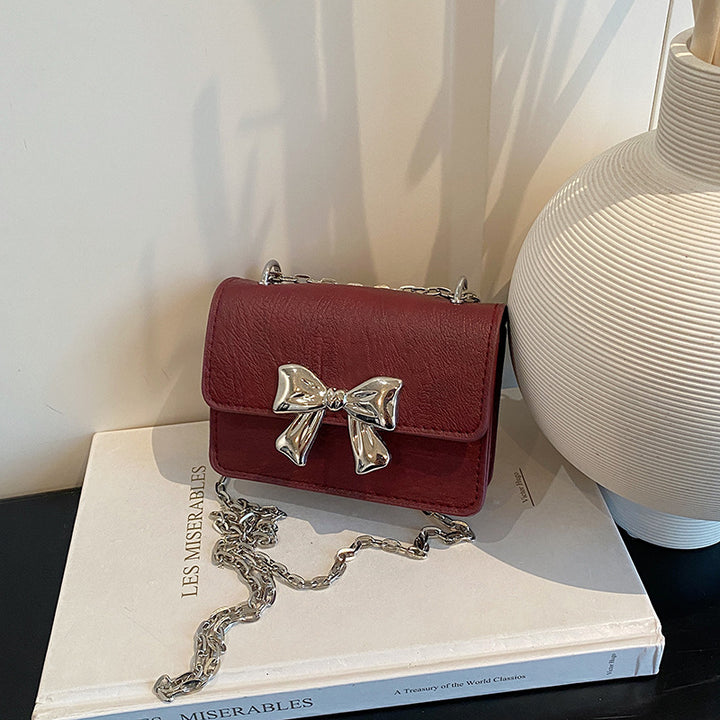WoCharming Bow-Embellished Mini Handbag Bowlift