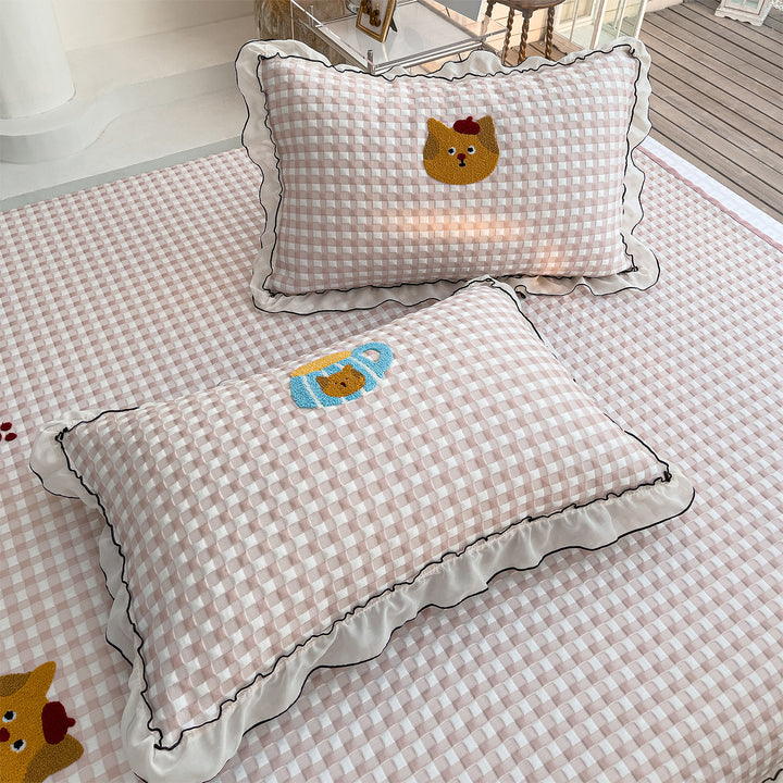 Women's cuddly blanket with playful panda motif and high-quality cotton surface Bowlift