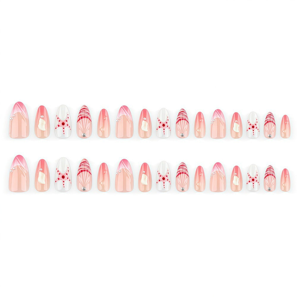 Elegant sea motif artificial nails Bowlift