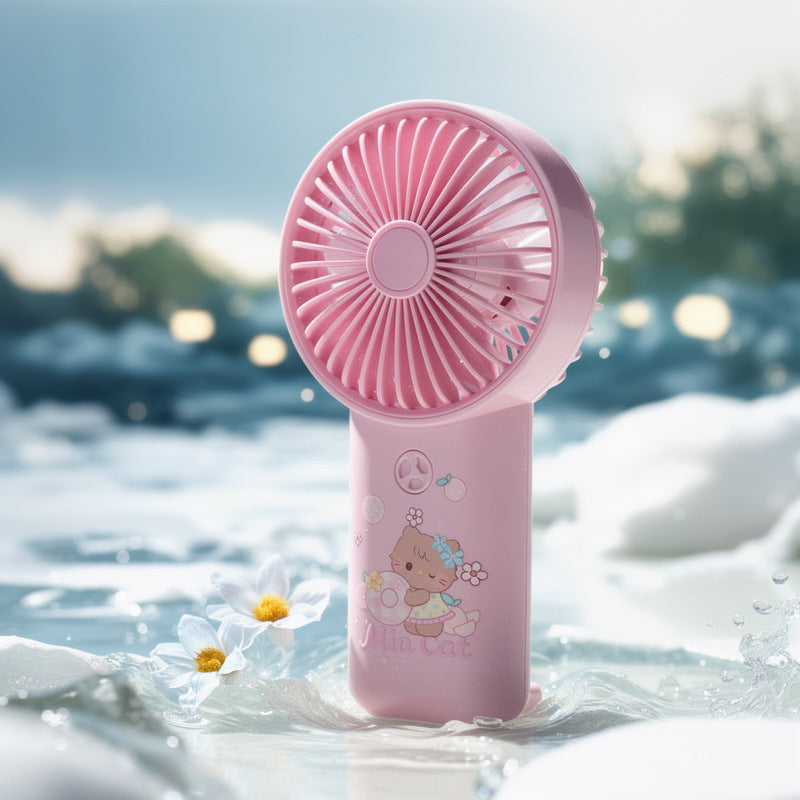 Ladies portable handheld fan with cute design Bowlift