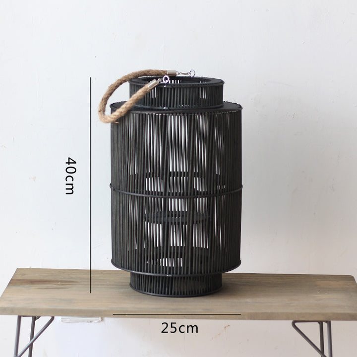 Decorative lantern made of woven material Bowlift