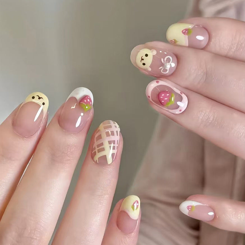Decorative Fruit-Themed Press-On Nails Bowlift