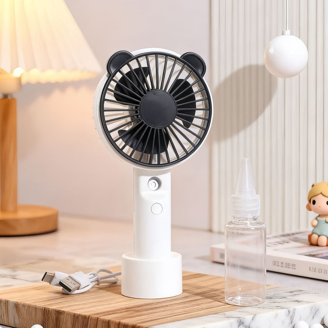 Ladies portable hand fan with spray function Bowlift