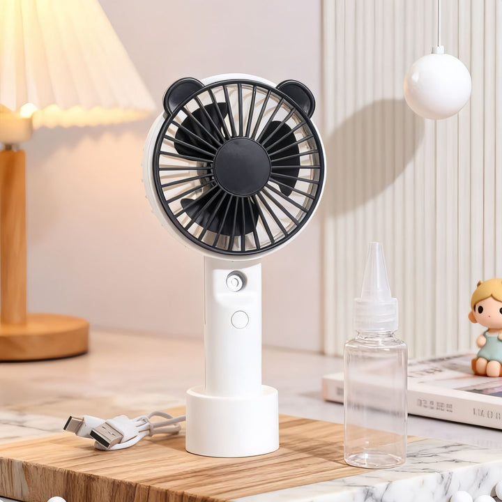 Ladies portable hand fan with spray function Bowlift