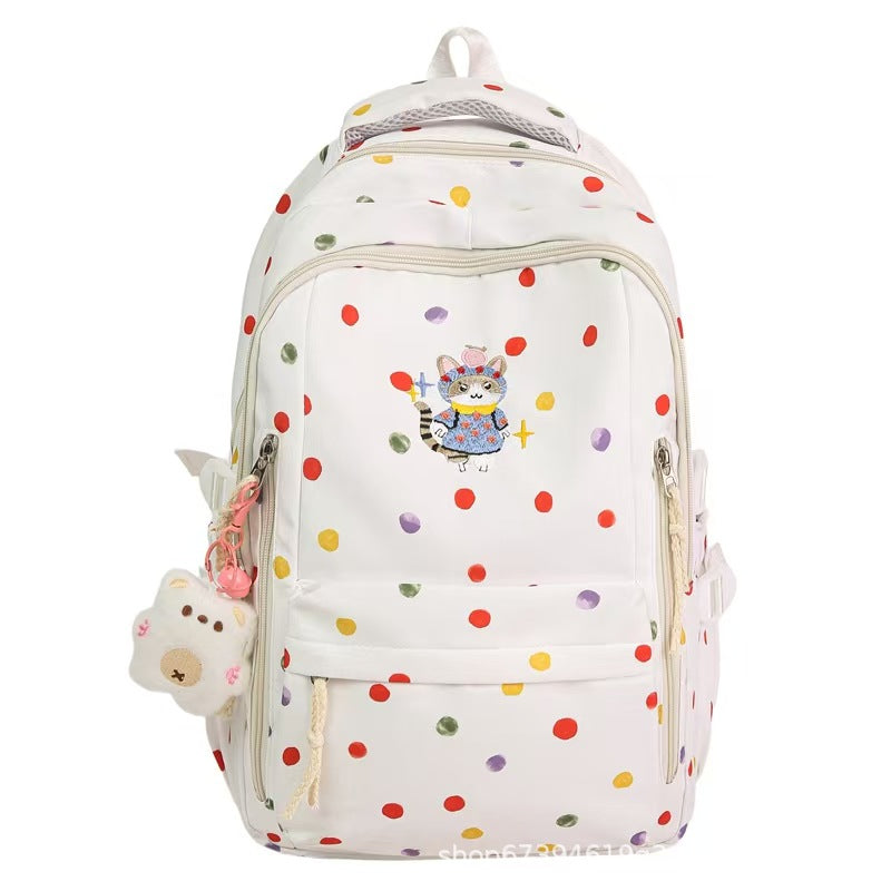 Playful Character Print Backpack Bowlift