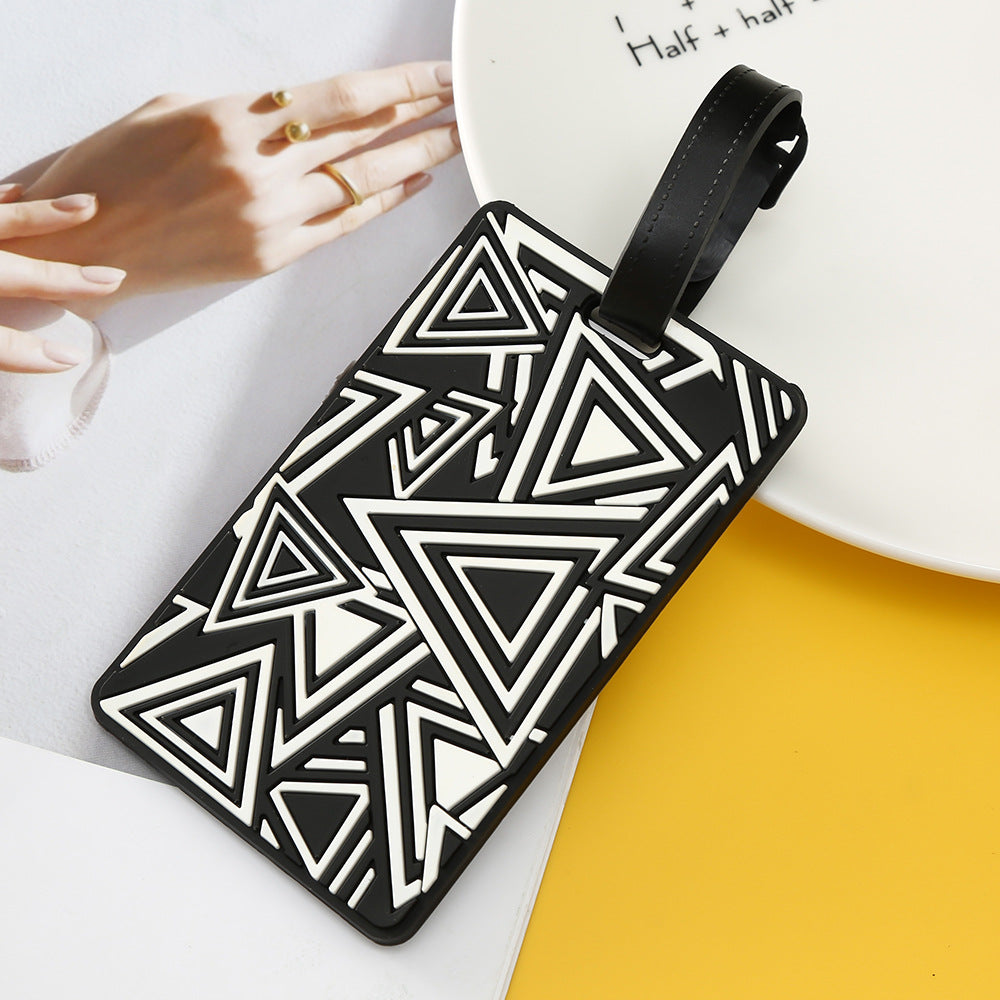 Unisex Luggage Tag with Modern Geometric Design Bowlift