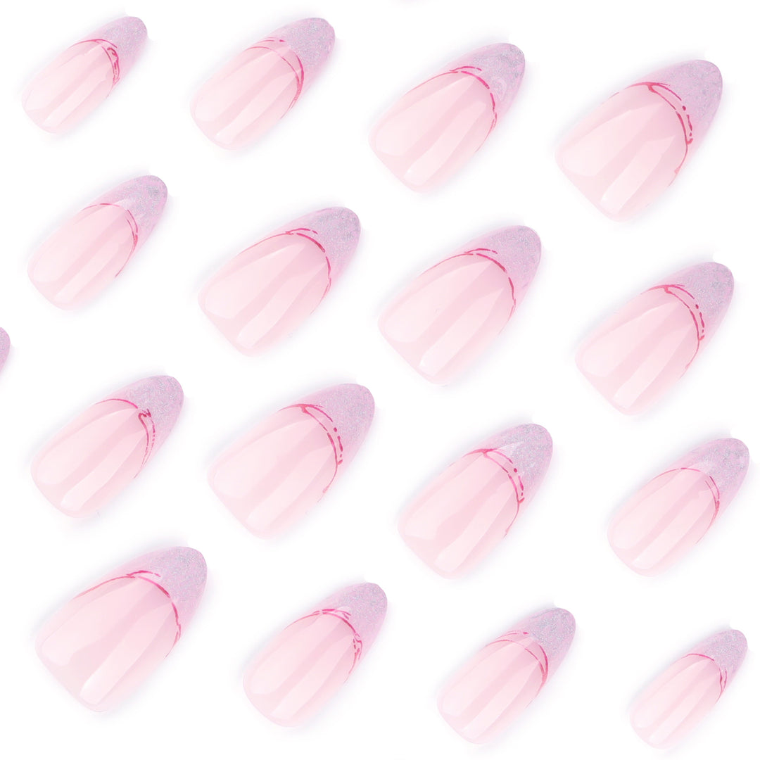 Artful Stiletto Nails with Glitter and Ombre Design Bowlift
