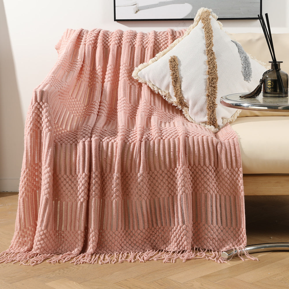 Cozy Textured Throw Blanket