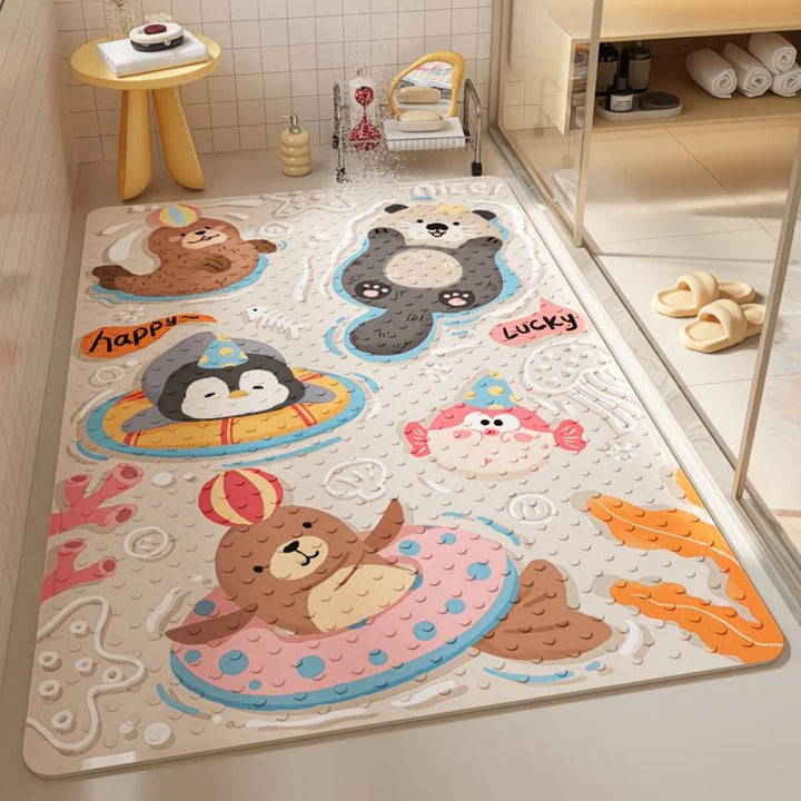 Cartoon-Themed Anti-Slip Bath Mat Bowlift
