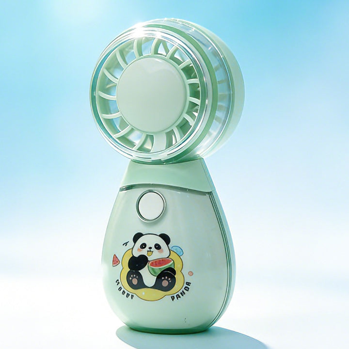 Ladies Portable Hand Fan with Funny Cat Design Bowlift