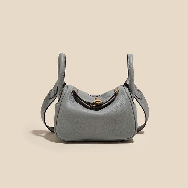 Structured Leather Handbag Bowlift