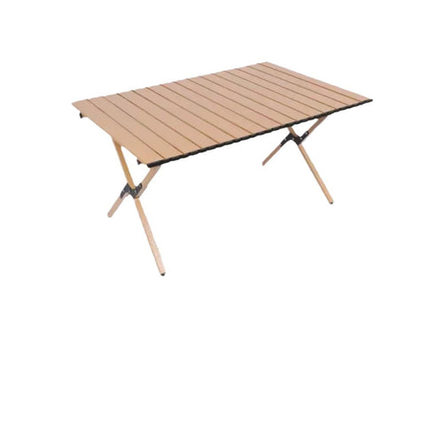 Foldable and Portable Camping Table with Durable Wooden Surface Bowlift