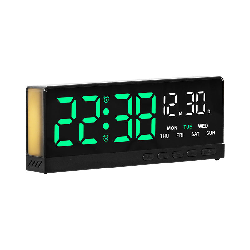 Digital radio alarm clock with large LED display and multifunctional settings Bowlift