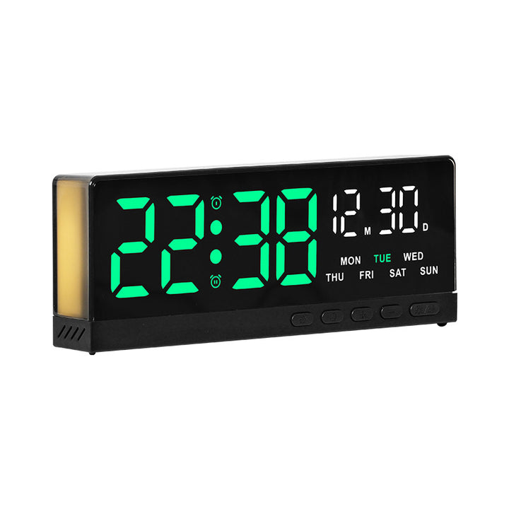 Digital radio alarm clock with large LED display and multifunctional settings Bowlift
