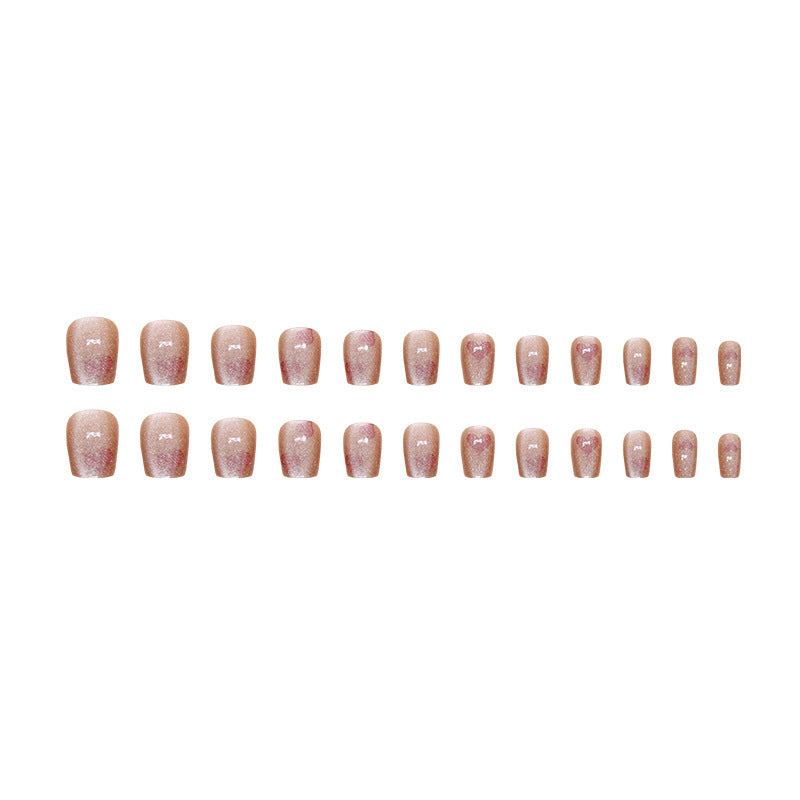 Heart Design Press-On Nail Tips Bowlift