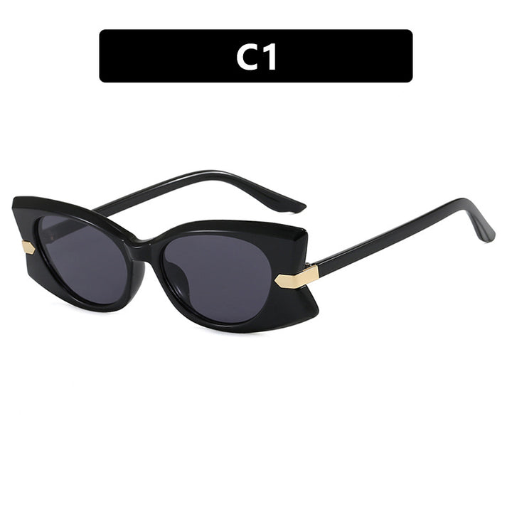 Women's Cat-Eye Sunglasses with stylish metal inserts and UV protection Bowlift