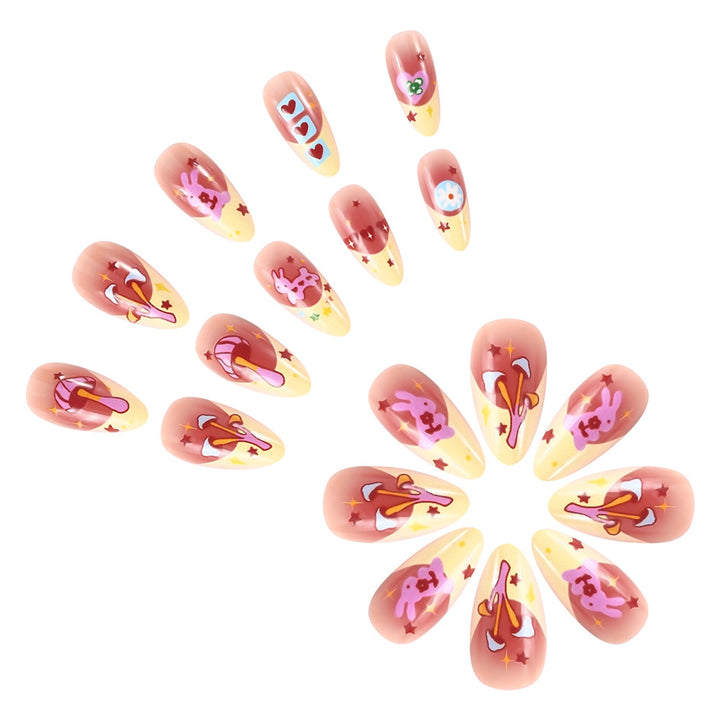 Creative Artistic Press-On Nails Bowlift