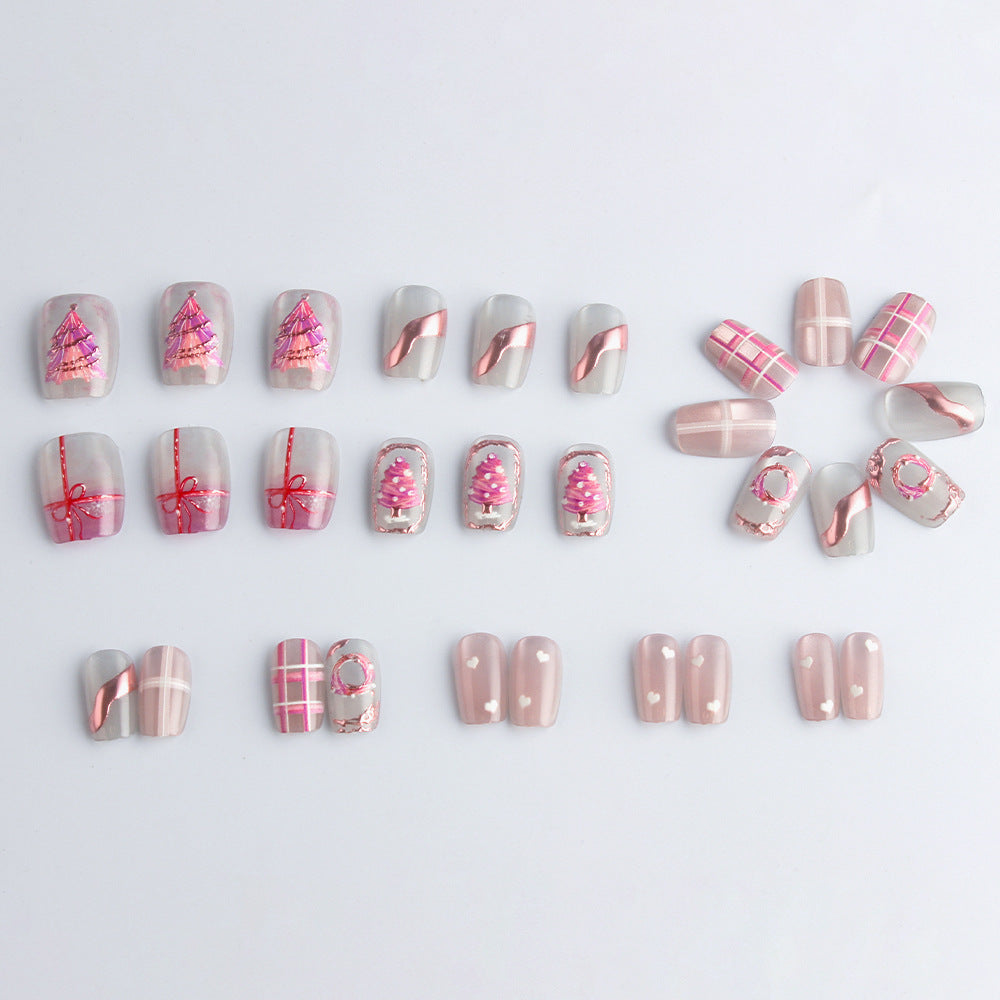 Decorative Holiday-Themed Press-On Nail Set Bowlift