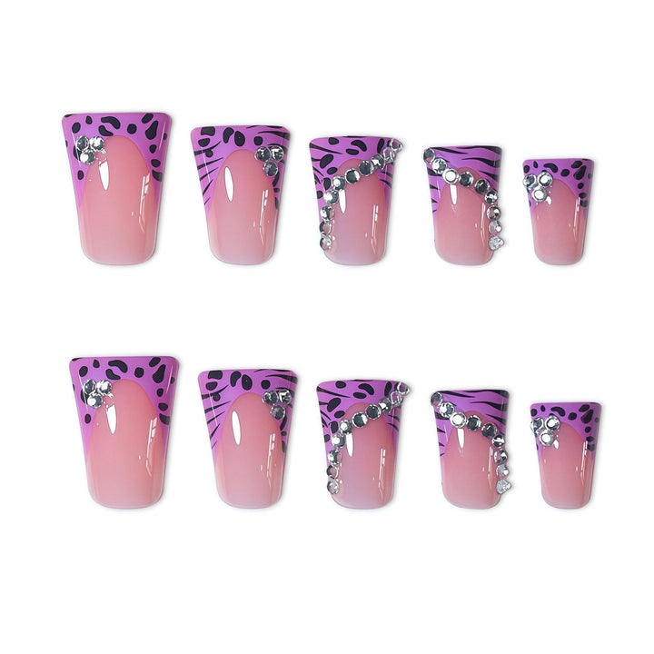 Decorative Nail Art Extensions with Gem Accents Bowlift