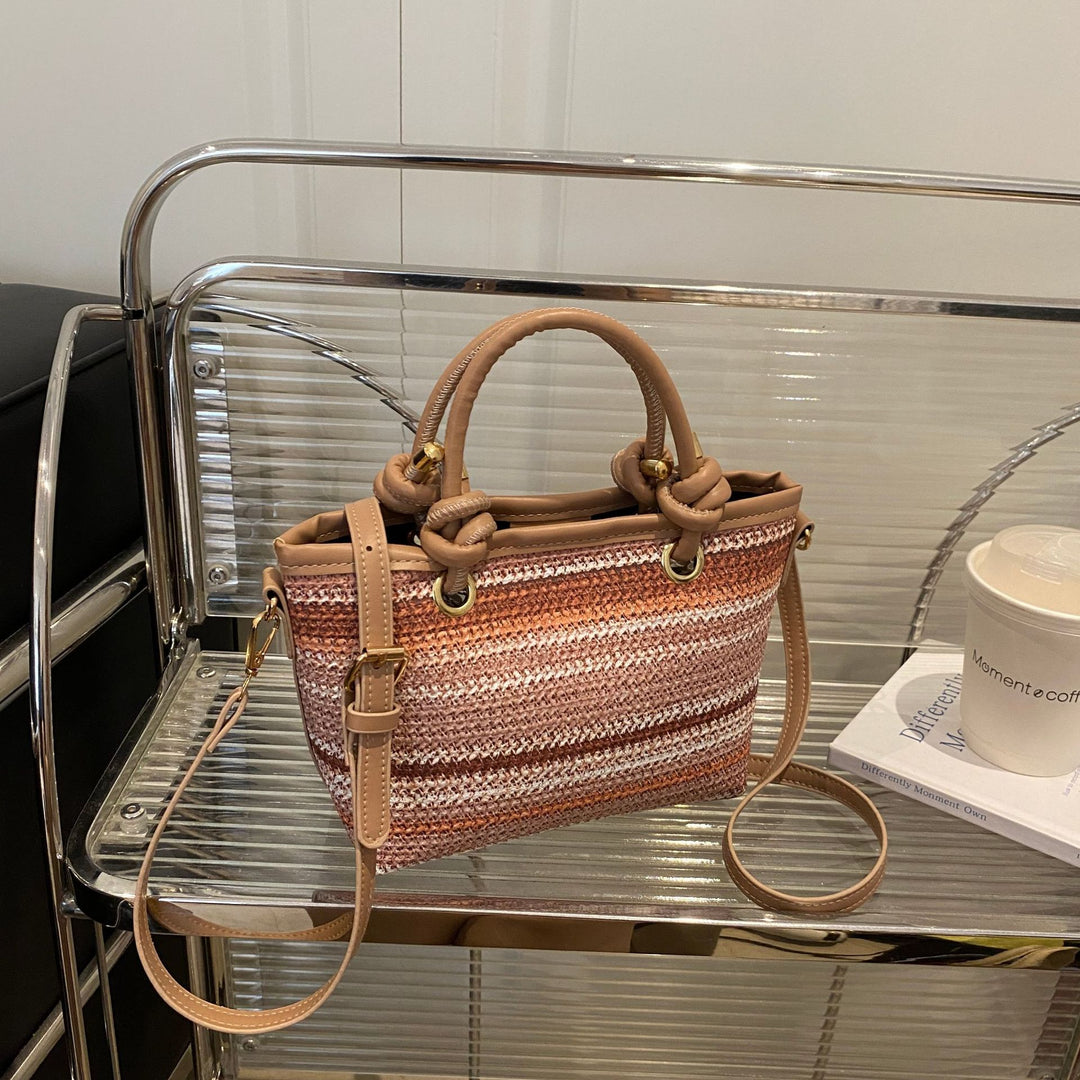 Woven Handheld Tote Bag Bowlift
