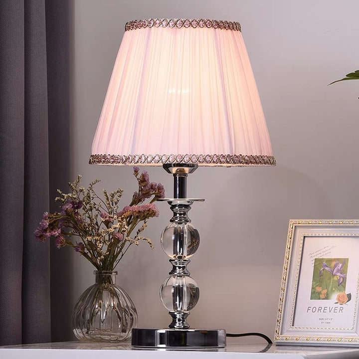 Crystal Glass Base Table Lamp