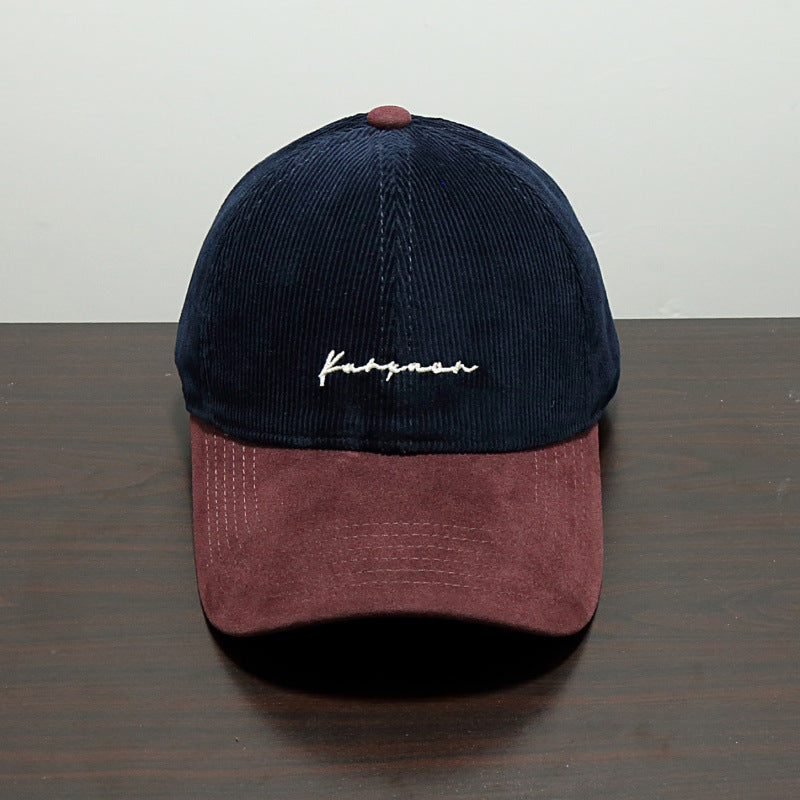 Men's Textured Corduroy Baseball Cap Bowlift