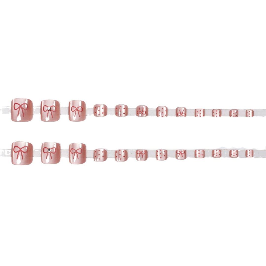 Decorative Press-On Toe Nail Art Bowlift