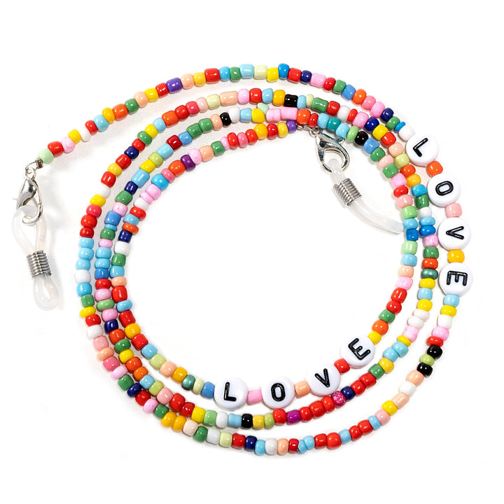 Love-themed Beaded Eyewear Chain Bowlift