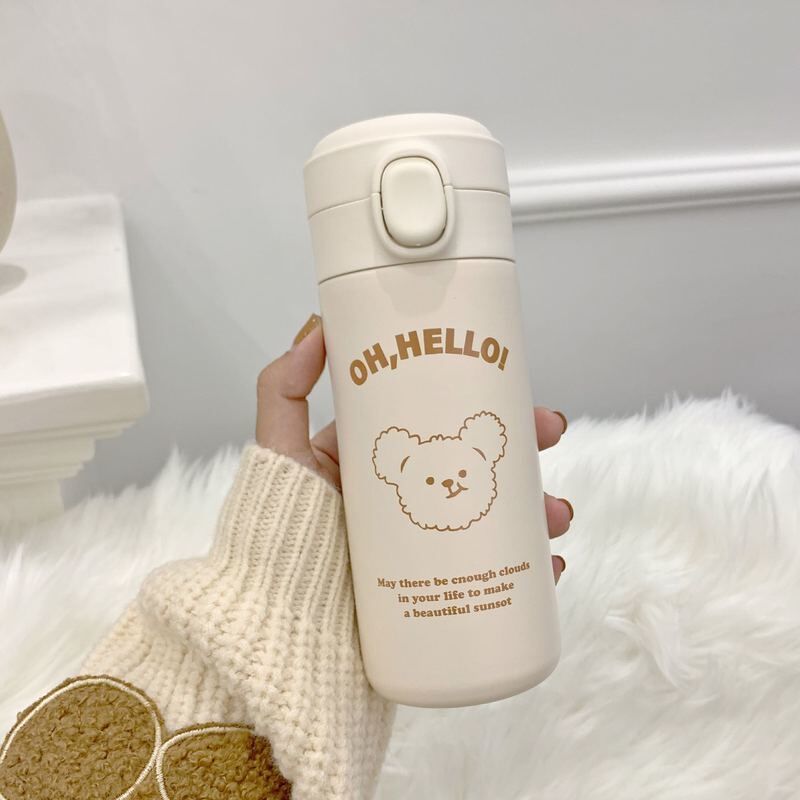 Women's Insulated Drinking Bottle with Animal Motif Bowlift