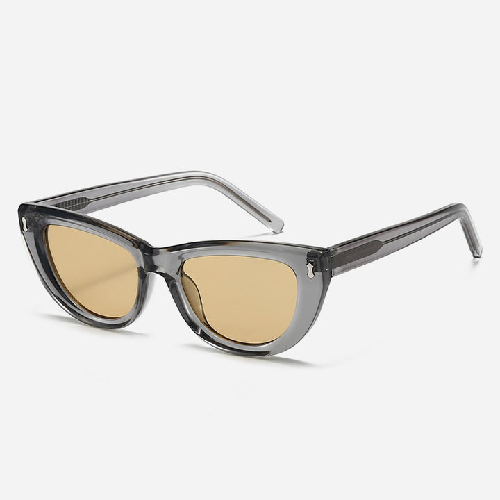 Women's Cat-Eye sunglasses with transparent frame and brown lenses Bowlift