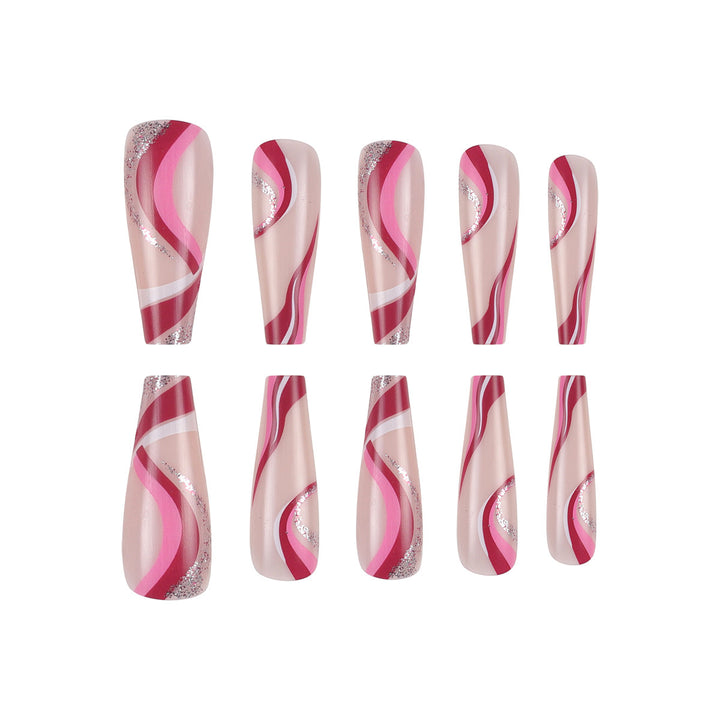 Artistic Long Press-On Nail Art Bowlift