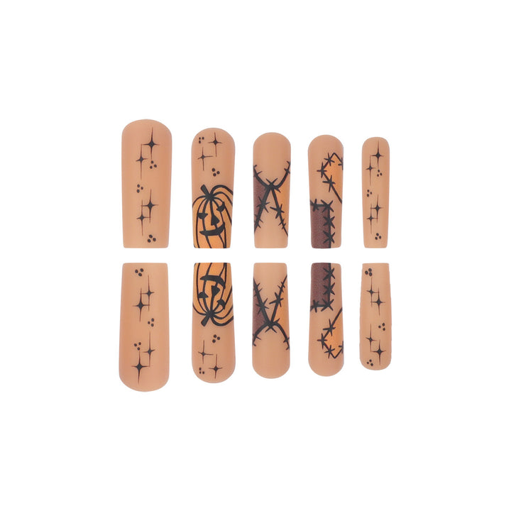 Thematic Long Stiletto Press-On Nails Bowlift
