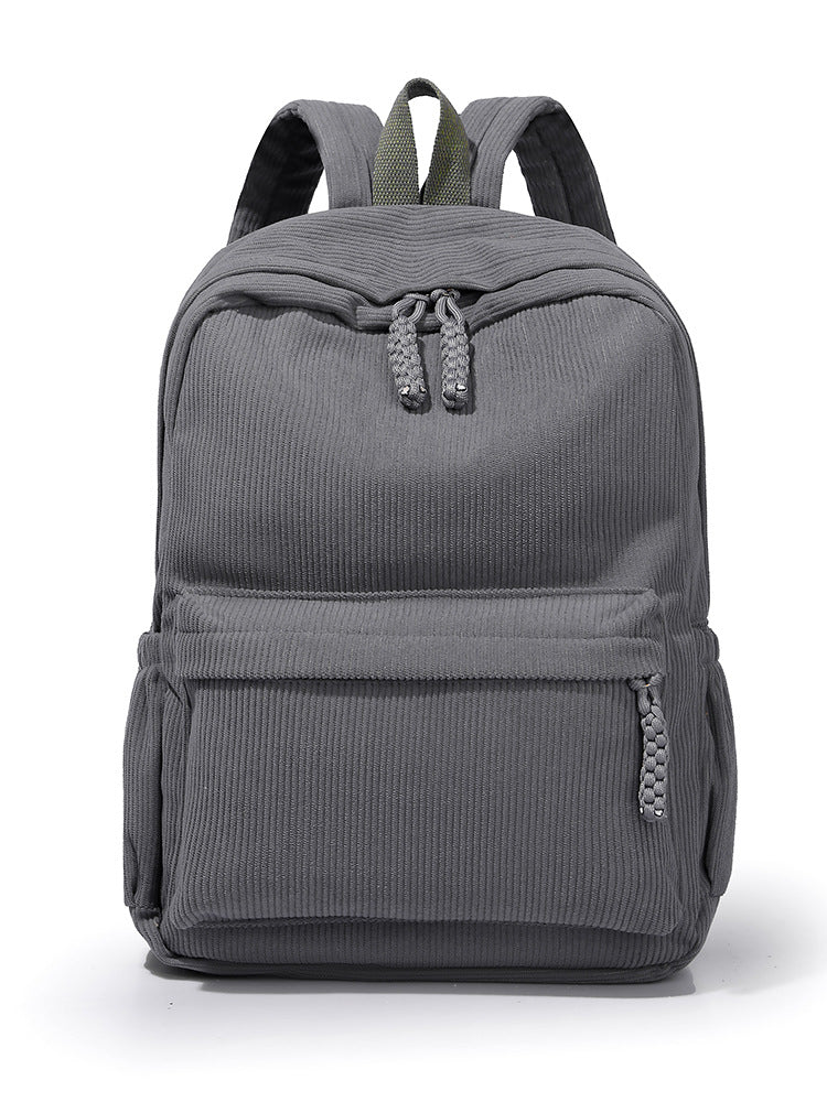 Textured Fabric Multi-Compartment Backpack Bowlift