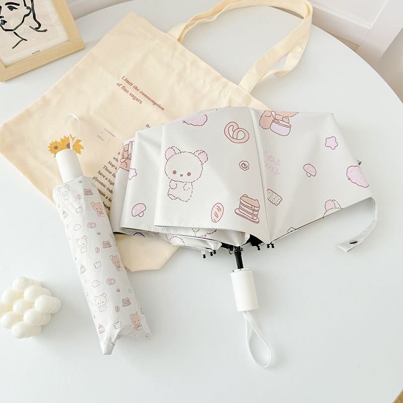 Women's foldable umbrella with playful animal motif Bowlift