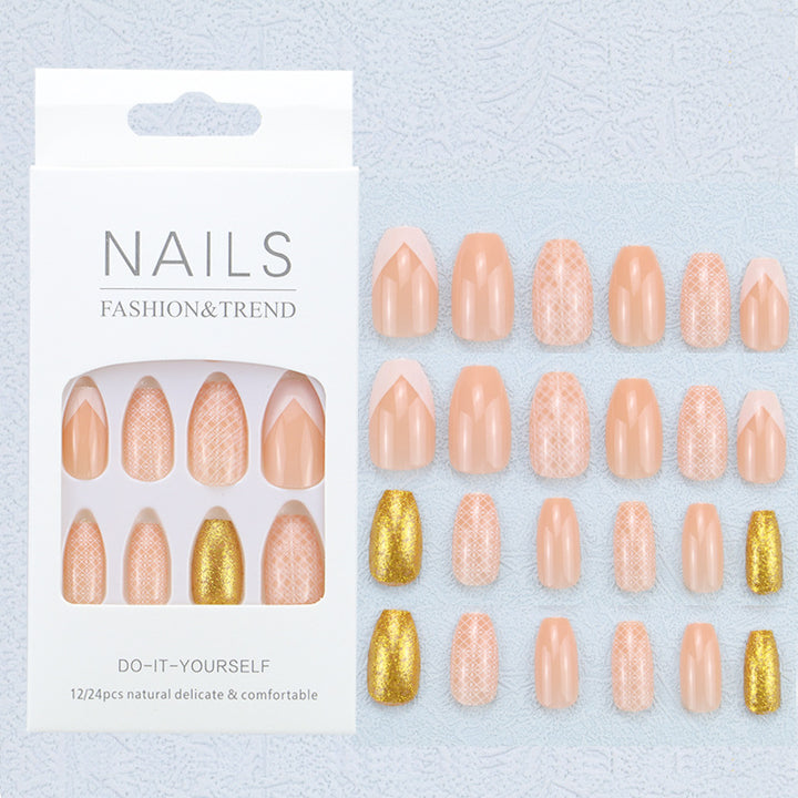 Artistic Graphic Press-On Nail Set Bowlift
