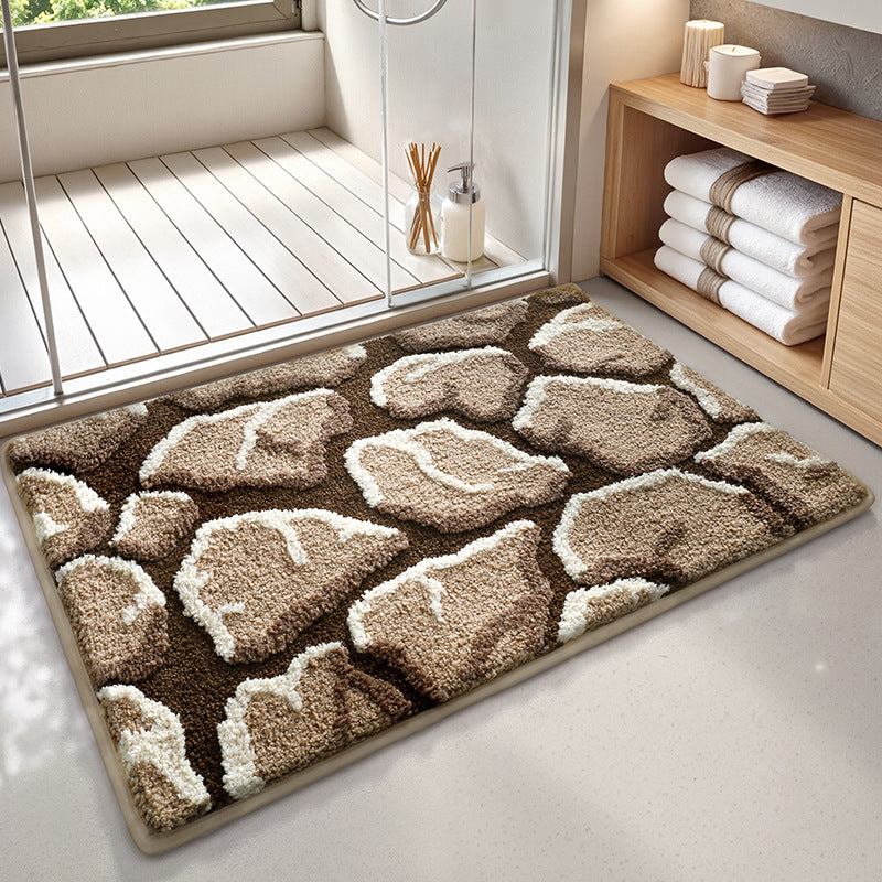 Plush Textured Bath Mat Bowlift