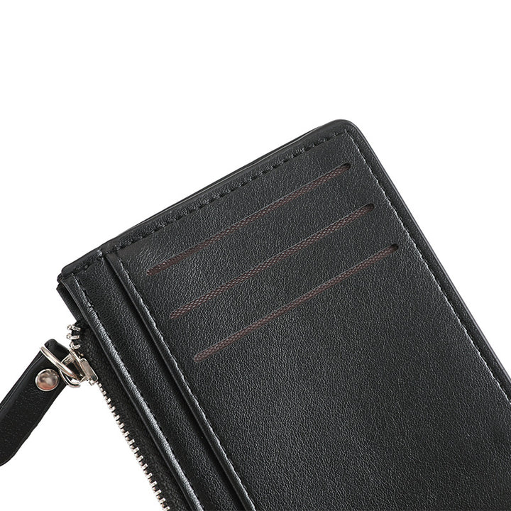 Compact Zippered Leather Cardholder Bowlift