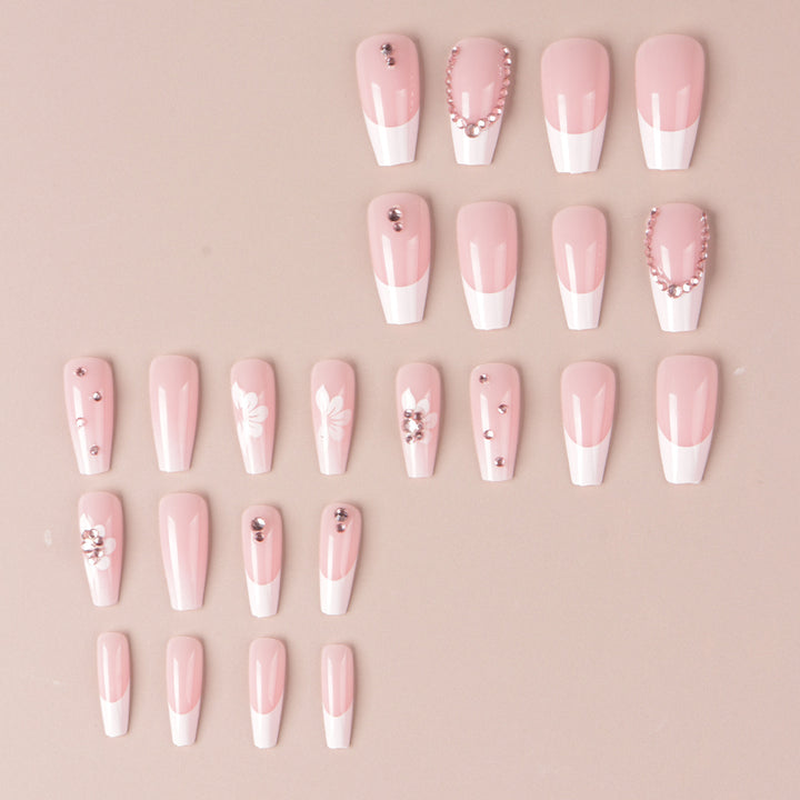Floral Embellished Press-On Nail Tips Bowlift