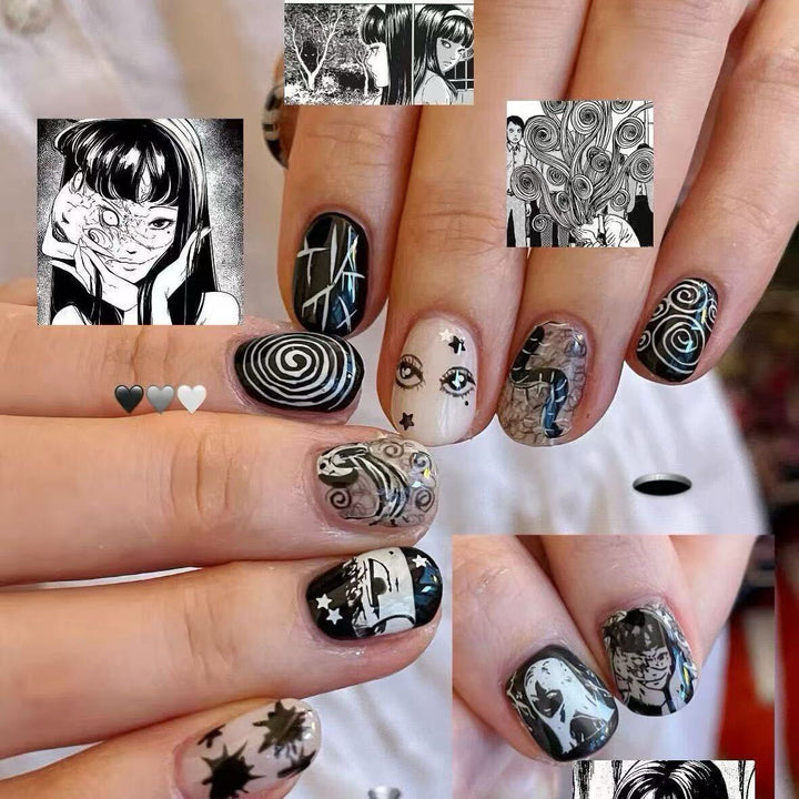 Artistic Abstract Finger Nail Art Set Bowlift