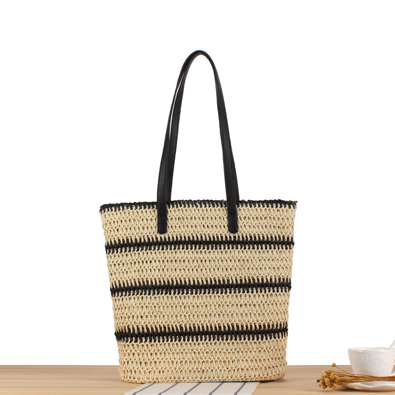 Elegant beach bag with modern stripes Bowlift